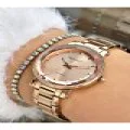 FERRUCCİ TAŞ RAKAMLI ROSE METAL KADIN KOL SAATİ