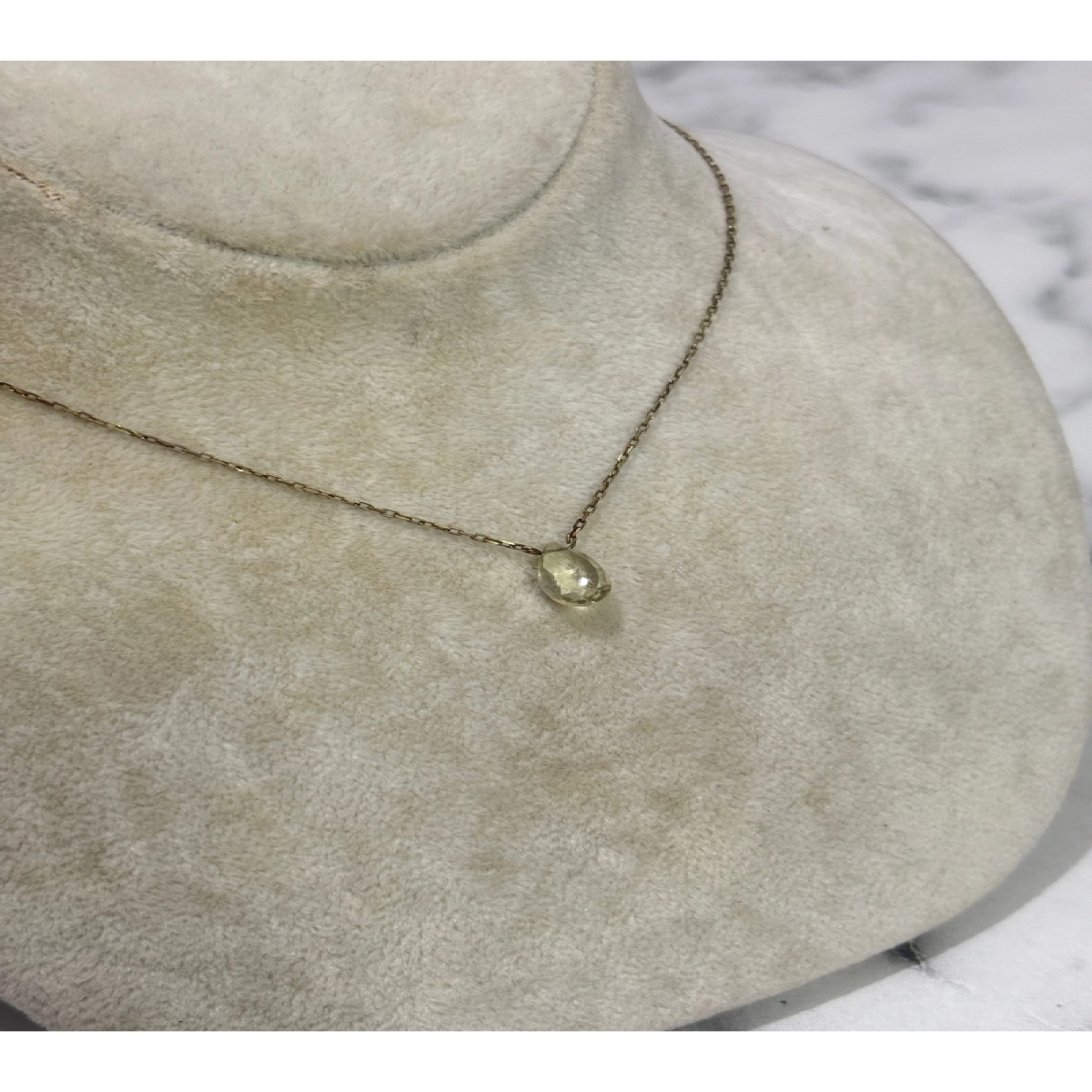 925 Ayar Gümüş Sarı Taşlı Modeli Gümüş Kolye