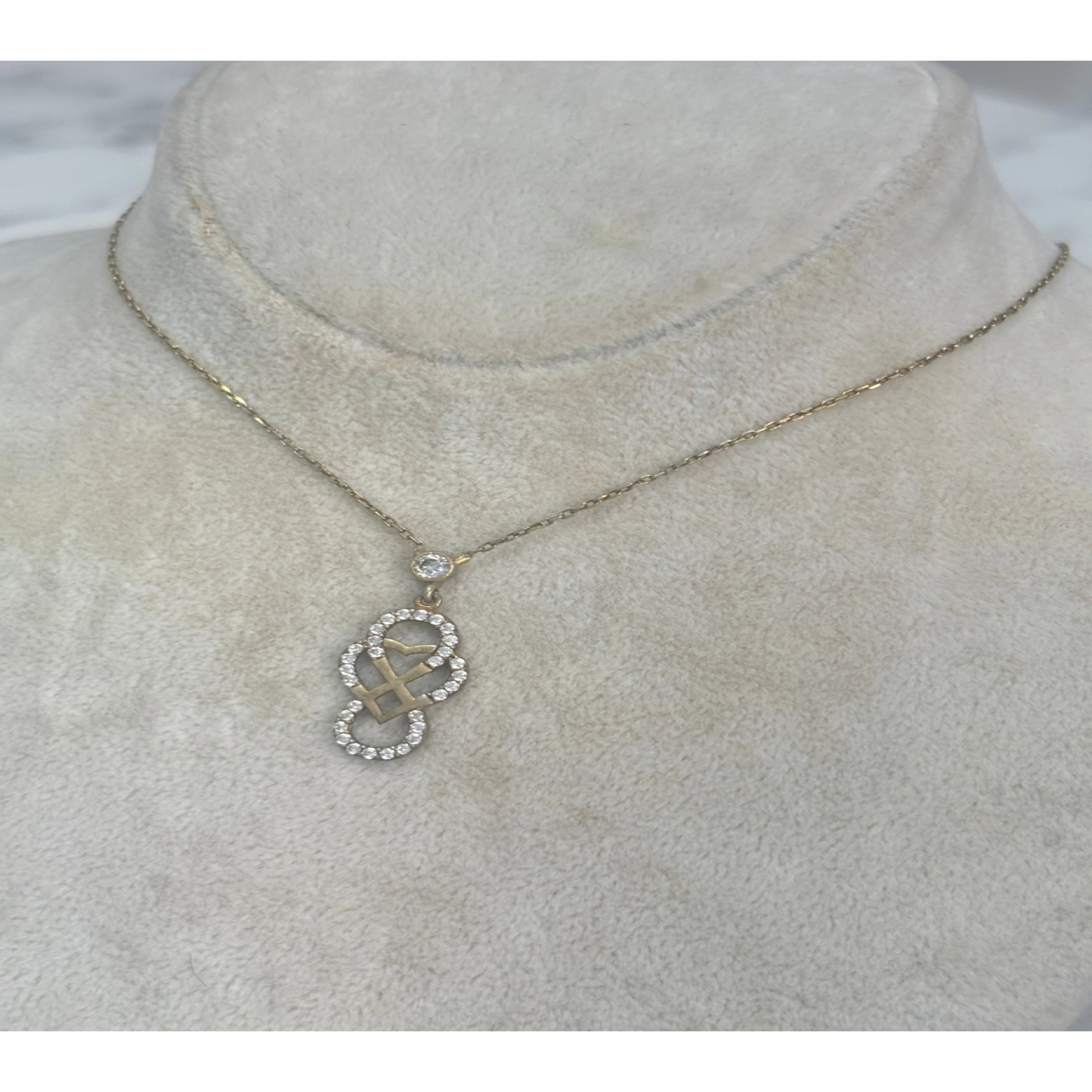 925 Ayar Gümüş Taşlı Sonsuzluk Modeli Gümüş Kolye