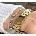 FERRUCCİ RAKAMLARI TAŞLI GOLD METAL KADIN KOL SAATİ