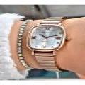 FERRUCCİ KARE ROSE TAŞ RAKAMLI ROSE METAL KADIN KOL SAATİ