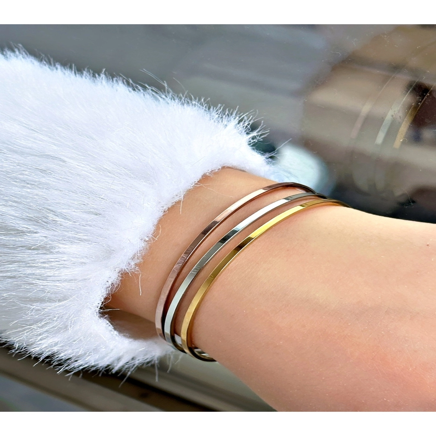 Lüks Tasarım Limited Edition Serisi Ajda Bilezik Modeli Paslanmaz Ve Kararmaz Çelik Bileklik hover