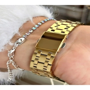 ROMA RAKAMLI TAŞLI GOLD KADIN METAL KOL SAATİ