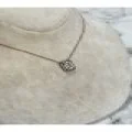 925 Ayar Gümüş Taşlı Rose Gold Baget Modeli Gümüş Kolye