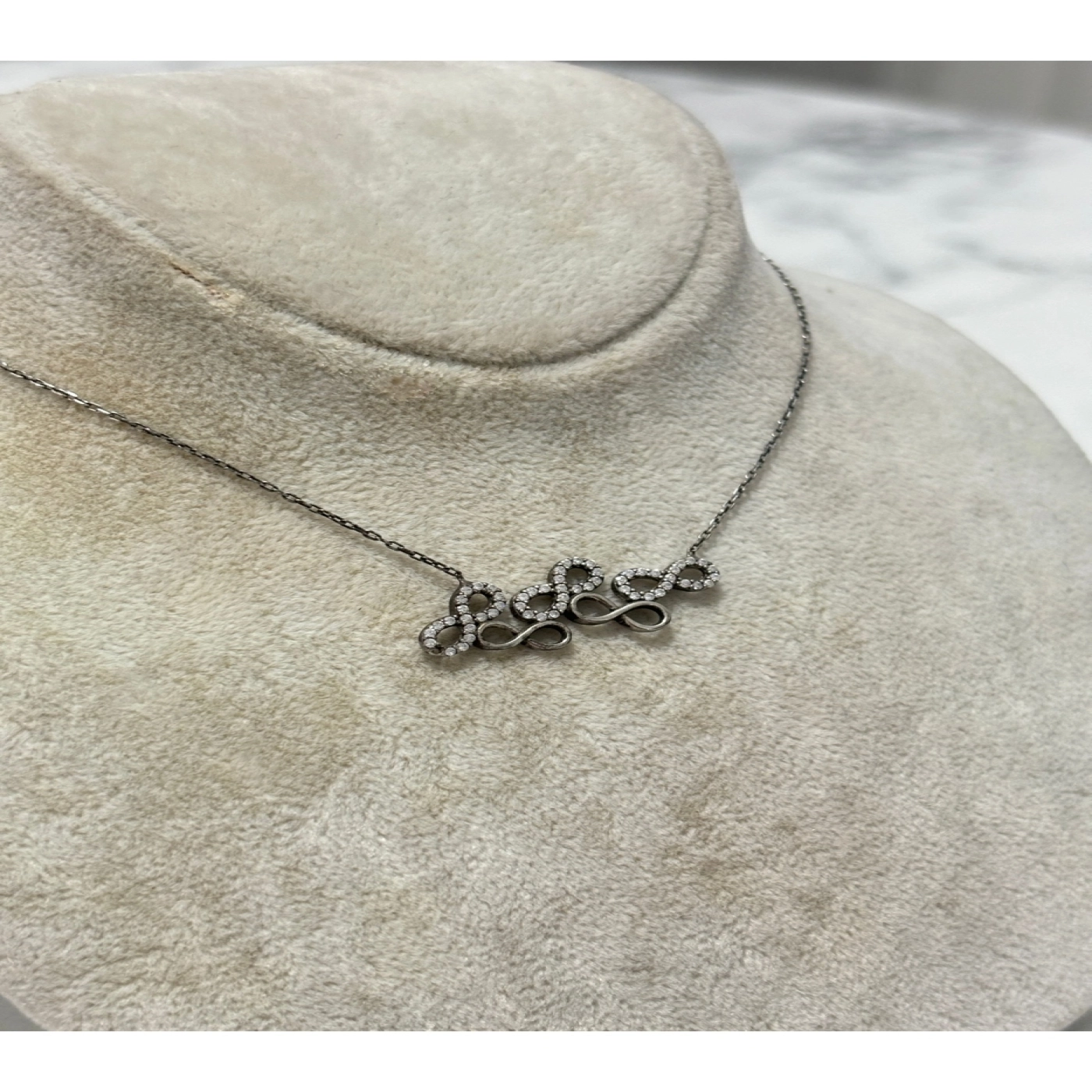 925 Ayar Gümüş Çoklu Sonsuzluk Modeli Gümüş Kolye