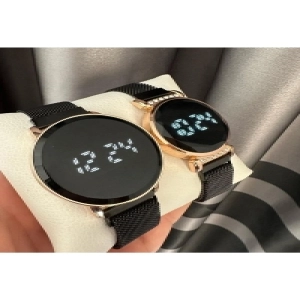 Led Çift Kol Saatleri Sevgili Saati Dokunmatik Ekranlı Saat