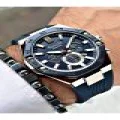 FERRUCCİ TAKVİMLİ FUNCTION LACİVERT KADRANLI  SİLİKON ERKEK KOL SAATİ