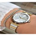 FERRUCCİ TAŞ RAKAMLI GOLD GÜMÜŞ METAL KADIN KOL SAATİ