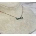 925 Ayar Gümüş Rose Gold Sonsuzluk  Modeli Gümüş Kolye