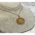 925 Ayar Gümüş Sarı Gold Yazılı Modeli Gümüş Kolye