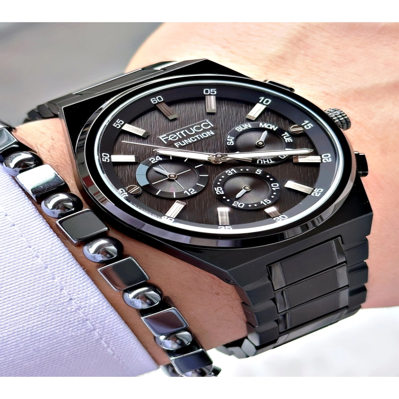 FERRUCCİ FUNCTION SİYAH METAL ERKEK KOL SAATİ