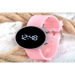 Led Watch Pembe Silikon Kordon Yetişkin Kız Kadın Saat ST-303770
