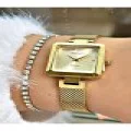 FERRUCCİ KARE GOLD HASIR KADIN KOL SAATİ