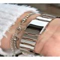 FERRUCCİ RAKAMLARI TAŞLI LACİVERT KADRANLI GÜMÜŞ ROSE METAL KADIN