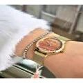 FERRUCCİ KAHVERENGİ KADRANLI GOLD HASIR KOL SAAT