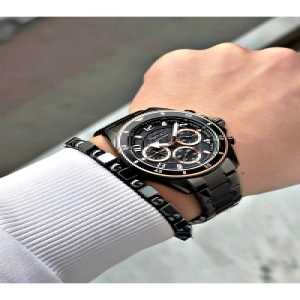 FERRUCCİ SİYAH ROSE KADRANLI FUNCTION SİYAH METAL ERKEK KOL SAATİ