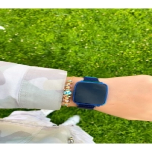 Unisex Mavi Çelik Dijital Dokunmatik Ekran Kol Saati