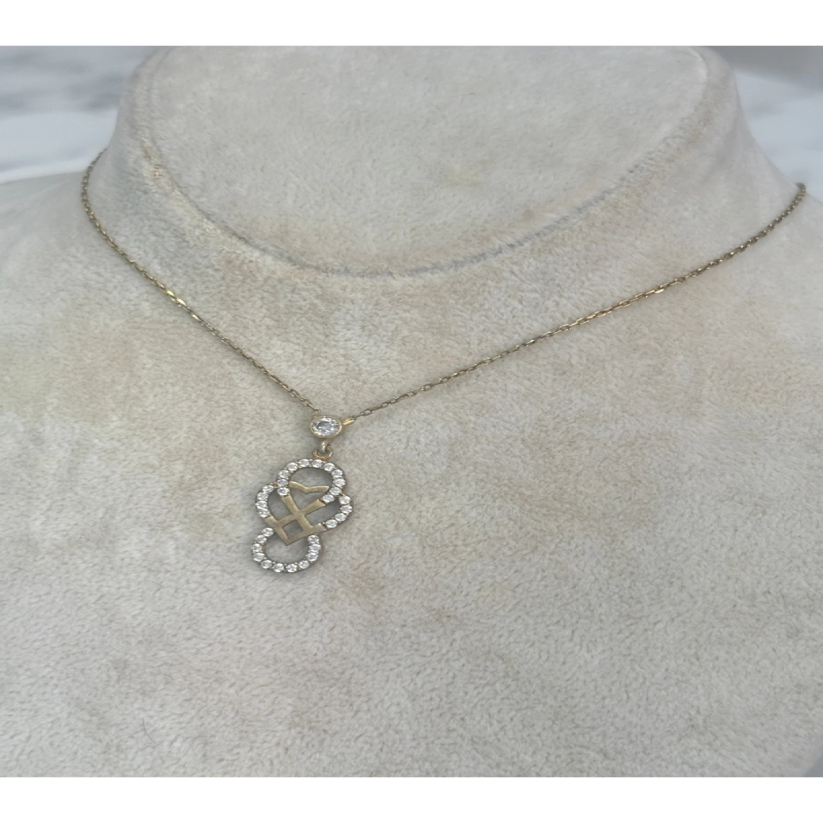 925 Ayar Gümüş Taşlı Sonsuzluk Modeli Gümüş Kolye