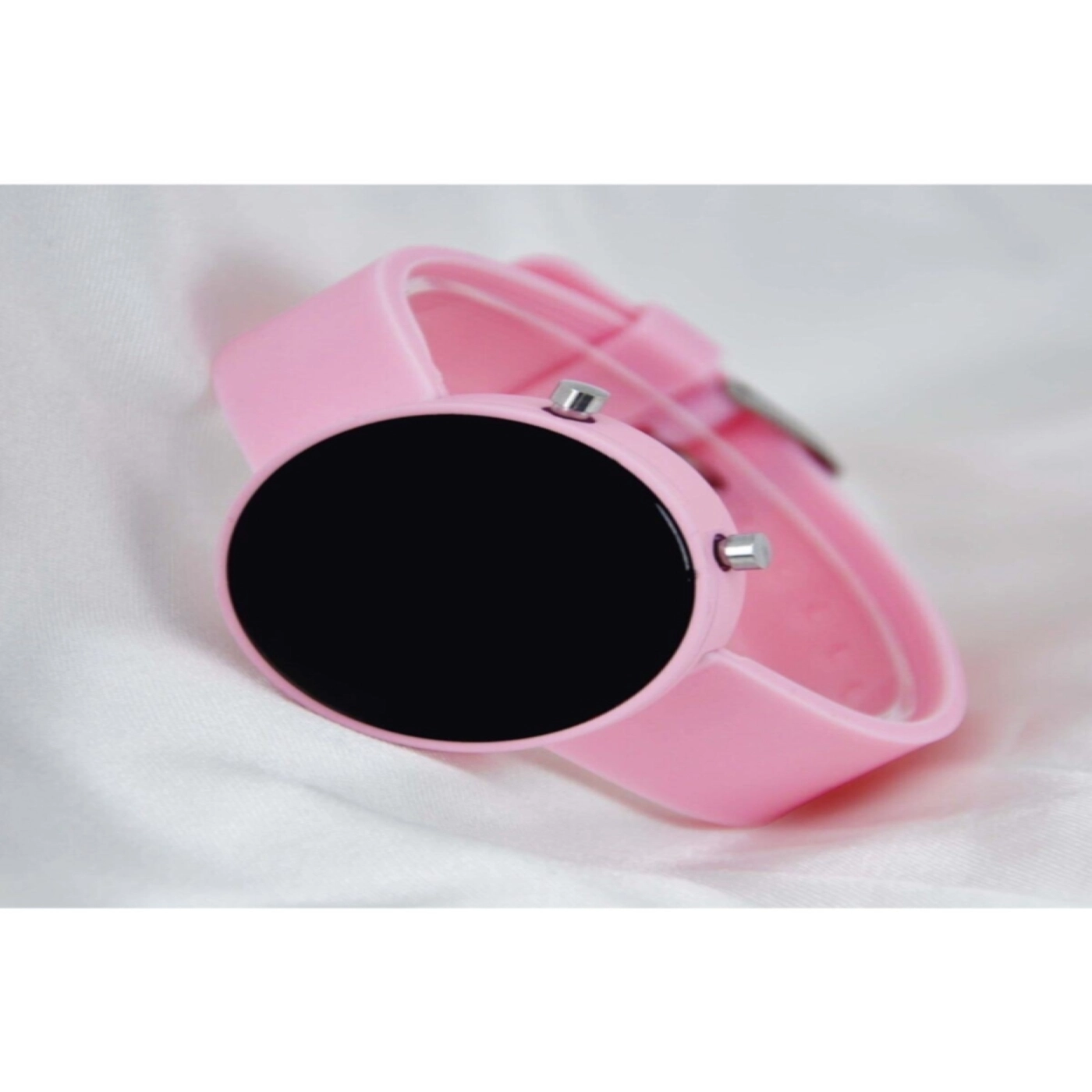 Pembe Silikon Kordonlu Şık Sade Genç Kız Çocuk Kadın Kol Saati Su-399 hover