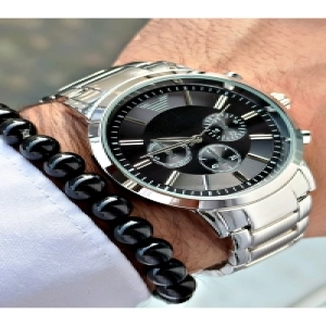 Sınırlı Üretim Özel Tasarım Metal Kordon Erkek Kol Saati-Bileklik Hediyeli