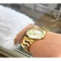 ZİNCİR KORDONLU GOLD KADIN METAL KOL SAATİ