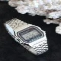 Erb Silver Renk Metal Kordonlu Dijital Retro Bayan Saat