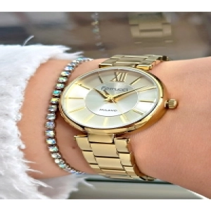FERRUCCİ BOMBE CAMLI GOLD METAL KADIN KOL SAATİ