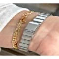 Özel Tasarım Kordon Classic Seri Rakamlı Model Metal Kasa Kadın Kol Saati-Bileklik Hediyeli
