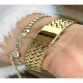 FERRUCCİ YEŞİL KADRANLI GOLD ÖRGÜ KORDONLU METAL KADIN KOL SAATİ