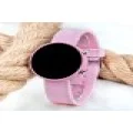 Toz Pembe Renk Led Watch Dijital Yetişkin Kız Çocuk Kol Silikon Saati ST-303479