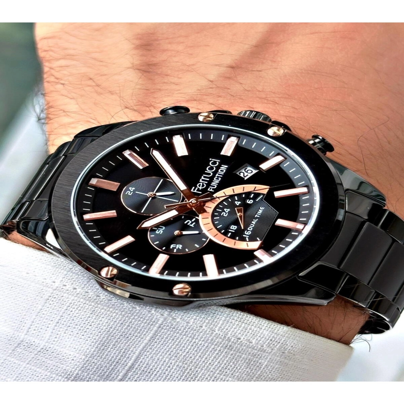 Siyah Renk Çelik Kordon Erkek Kol Saati 03247