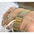 FERRUCCİ KARE GOLD HASIR KADIN KOL SAATİ
