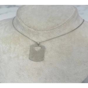 925 Ayar Gümüş Plaka Modeli Gümüş Kolye