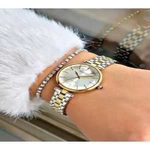 GOLD GÜMÜŞ METAL KADIN KOL SAATİ