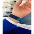 Unisex Mavi Çelik Dijital Dokunmatik Ekran Kol Saati