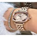 FERRUCCİ RAKAMLARI TAŞLI ROSE KARE METAL KADIN KOL SAATİ