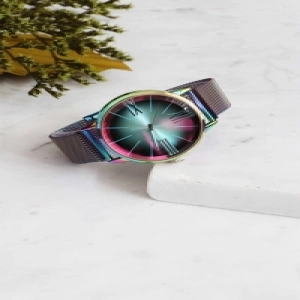 Rainbow Unisex Kol Saat Bay Çelik Kasa Mıknatıslı Kordon Analog Kol Saati