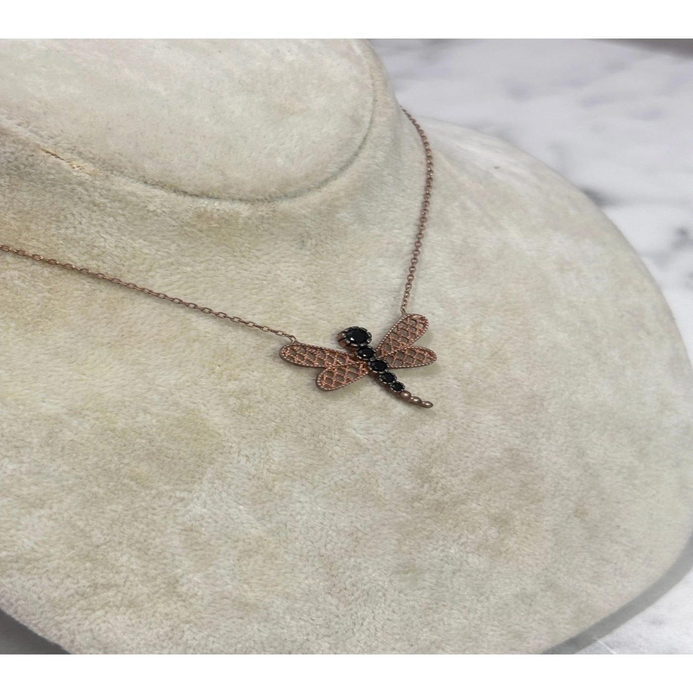 925 Ayar Gümüş Rose Gold Modeli Gümüş Kolye