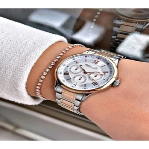 Rosegold-gümüş Renk Çelik Kordon Kadın Kol Saati Bileklik Hediyeli