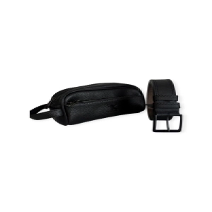 Erkek Lüks Özel Tasarım Vegan Deri Portföy Çantası Günlük El Çantası Ve Kemer Seti