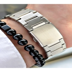 Lüks Özel Tasarım Limited Edition Serisi Metal Kordon Erkek Kol Saati-Bileklik Hediyeli