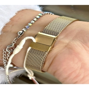 FERRUCCİ YEŞİL KADRANLI KARE GOLD HASIR KADIN KOL SAATİ