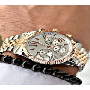 Özel Serisi Lüks Metal Kordon Roma Rakamlı Erkek Kol Saati-Bileklik Hediyeli