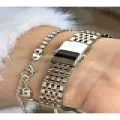 FERRUCCİ KARE KESME CAMLI ROSE GÜMÜŞ METAL KADIN KOL SAATİ