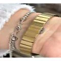 FERRUCCİ YEŞİL KADRANLI KARE GOLD TAŞ RAKAMLI GOLD METAL KADIN KOL SAATİ