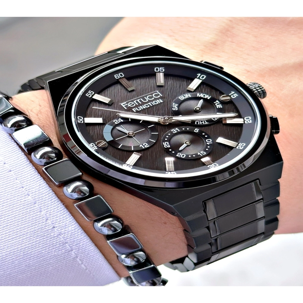 FERRUCCİ FUNCTION SİYAH METAL ERKEK KOL SAATİ
