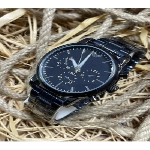 Erkek Çelik Ithal Analog Yeni Model Kol Saati Siyah Kordon-gümüş Siyah Kadran