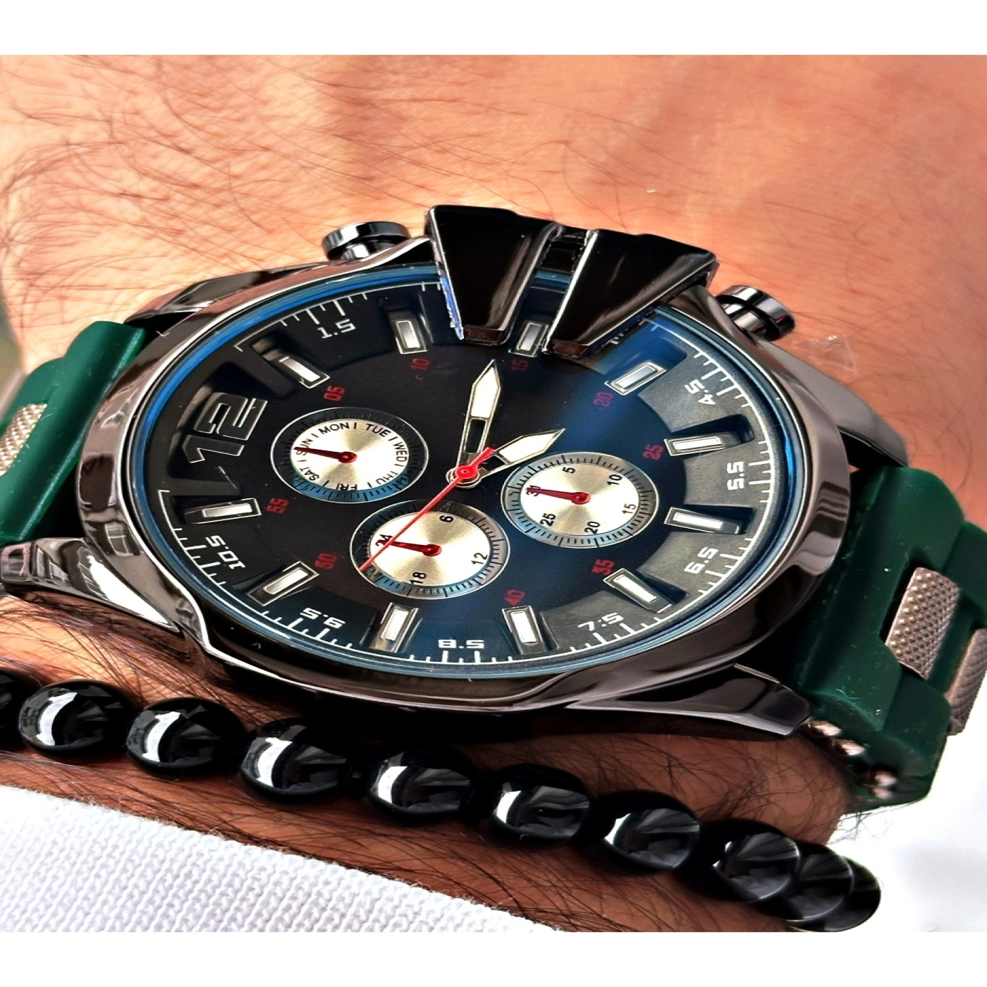 Özel Tasarım Silikon Kordon Lüks Seri Spor Modeli Erkek Kol Saati-Bileklik Hediyeli hover