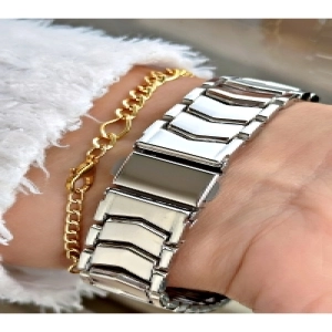 Limited Edition Serisi Full Taşlı Classic Tasarım Metal Kadın Kol Saati-Bileklik Hediyeli