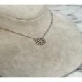 925 Ayar Gümüş Taşlı Rose Gold Kar Tanesi  Modeli Gümüş Kolye